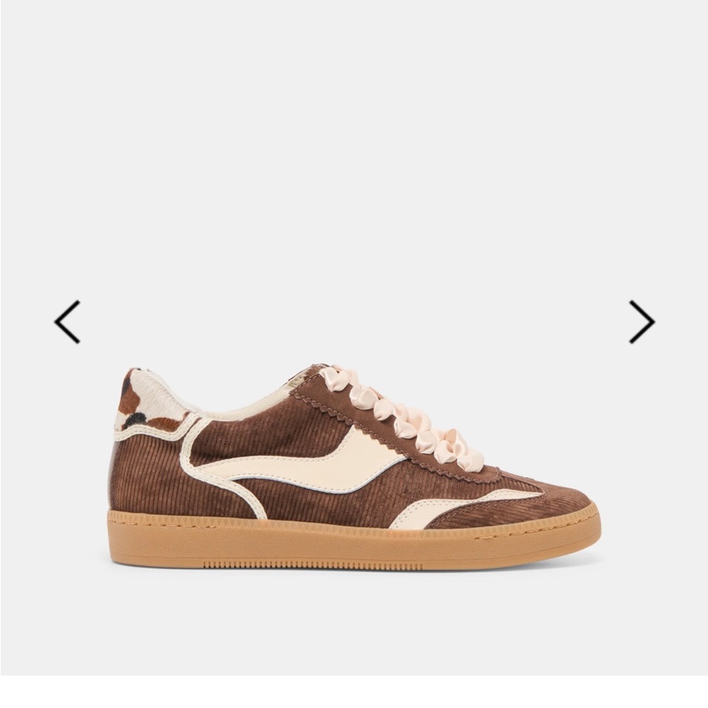 Dolce Vita Notice Sneakers Chocolate Corduroy NIB Size 6.5